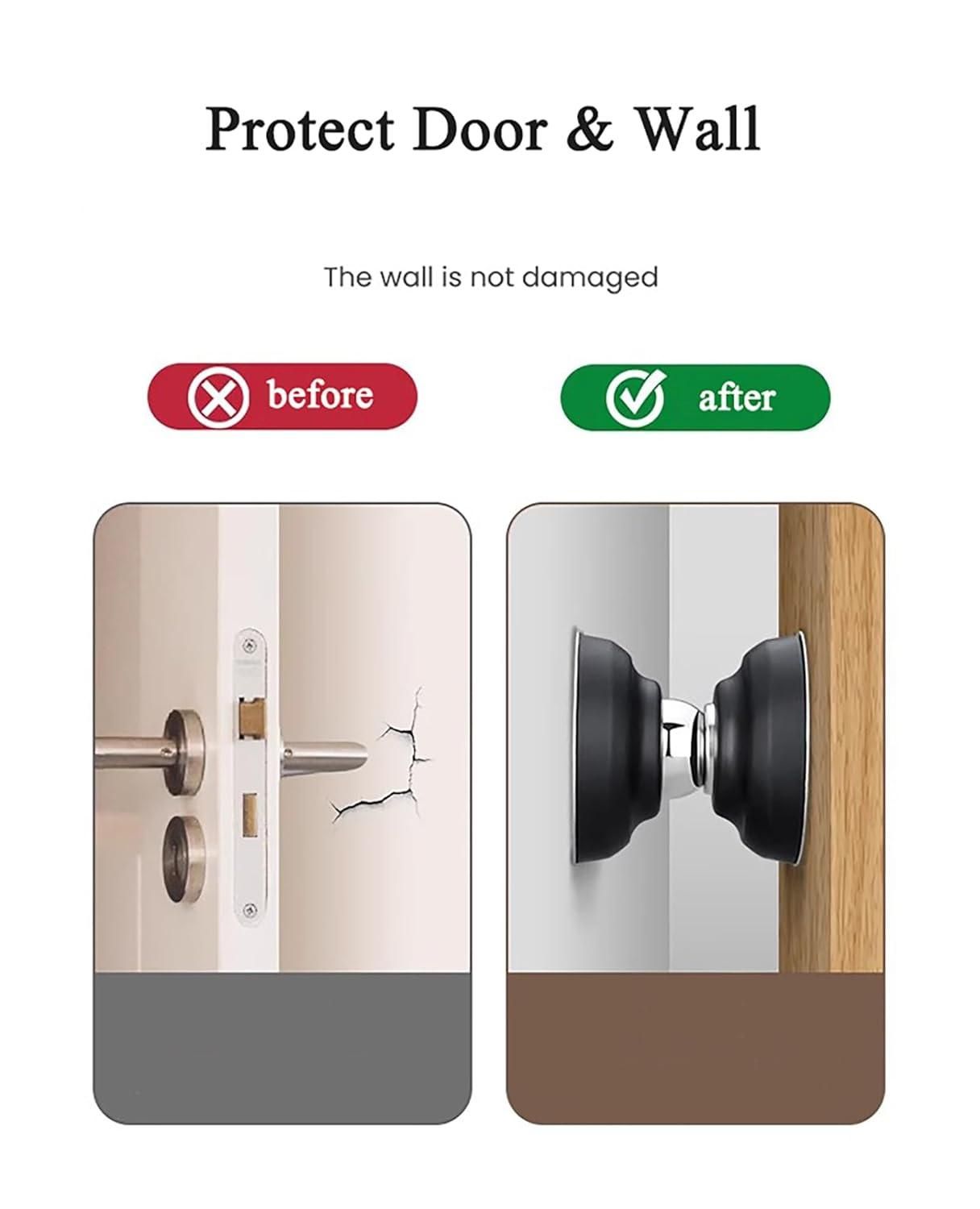 🚪 Magnetic Door Stoppers Stainless Steel Door Stops for Wall and Floor Mounting